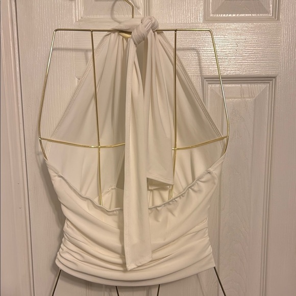 Fashion Nova Cream Top and Tan Faux Suede Mini Pencil Skirt #420 - Picture 3 of 11